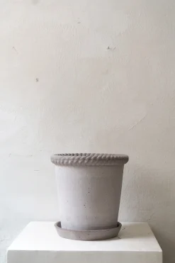 Terrakotta-Krukker|Stor^PLANT Emilia krukke, raw grey