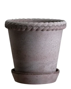 Terrakotta-Krukker|Stor^PLANT Emilia krukke, raw grey