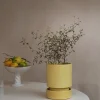 Glaserede Krukker|Terrakotta-Krukker^PLANT Hoff krukke, glaseret, Pale Yellow