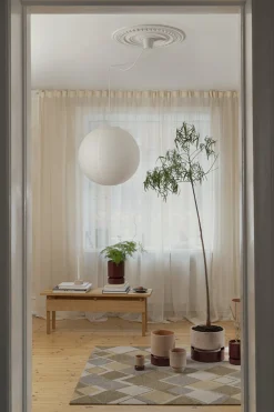 Terrakotta-Krukker|Hoff Krukke Serien^PLANT Hoff krukke, raw grey + Burgundy underskål