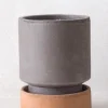 Terrakotta-Krukker|Stor^PLANT Hoff krukke, raw grey + raw rosa underskål, gulvkrukke