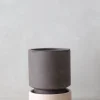 Terrakotta-Krukker|Hoff Krukke Serien^PLANT Hoff krukke, raw grey + rosa underskål