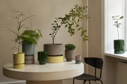 Underskåle|Hoff Krukke Serien^PLANT Hoff underskål, glaseret Pale Yellow